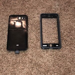 Black life proof iPhone 6+\ 8+ case